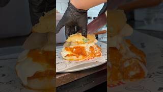 The GIANT CHICKEN VODKA PARM GARLIC KNOT SANDWICH from Krave It in Huntington, NY! ?? #DEVOURPOWER