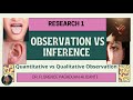Observations Versus Inferences In Scientific Analysis