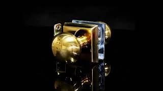 Modern Round Interior Door Knobs with Square Rosette | SENY Hardware