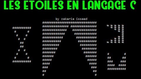 les etoiles en langage c #darija (part 7)