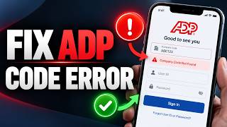 How to Fix ADP Mobile App Company Code Not Found Error | ADP Registration Code Problem Solved