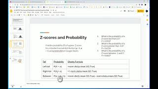Applications of the Normal Distribution (Google Sheets) screenshot 1