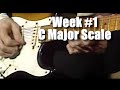 C Major Scale, 1 Octave, C, F, G Chords, week #1