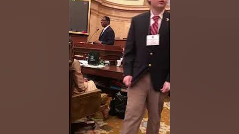 Representative Blackmon speaking against the Lando...