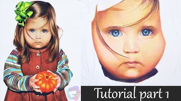 Colored pencil tutorial part I - Eye and skin - child portrait.