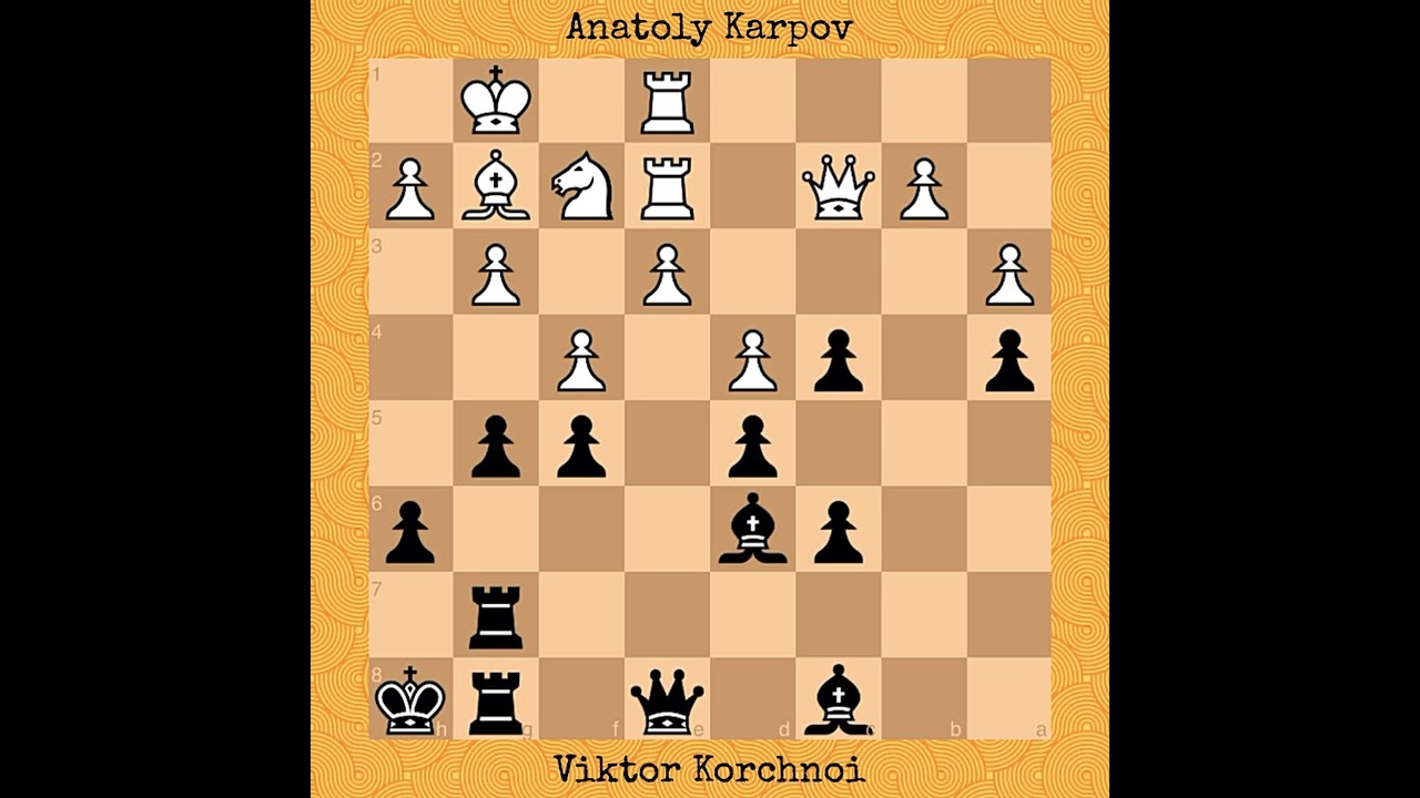 White: Anatoly Karpov (USSR) Black: Mikhail Tal (USSR) Opening: Englis