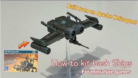 Building a bounty hunter kit-Bash space ship from scratch using an Apache Helicopter Kit Part 2