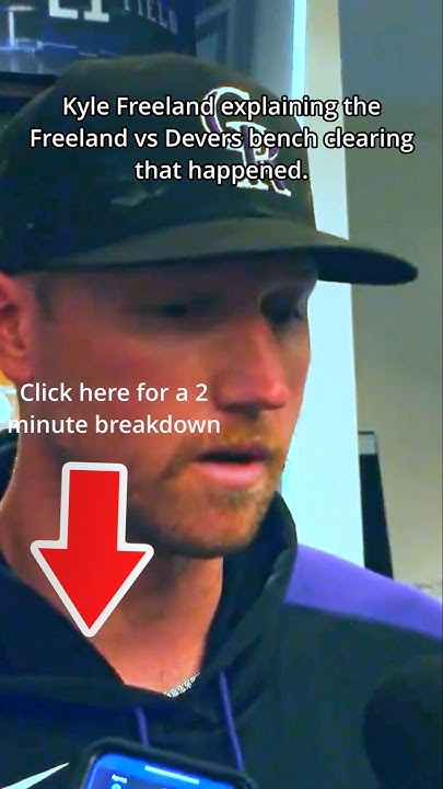 Freeland Explains the Devers Fight #baseball - YouTube