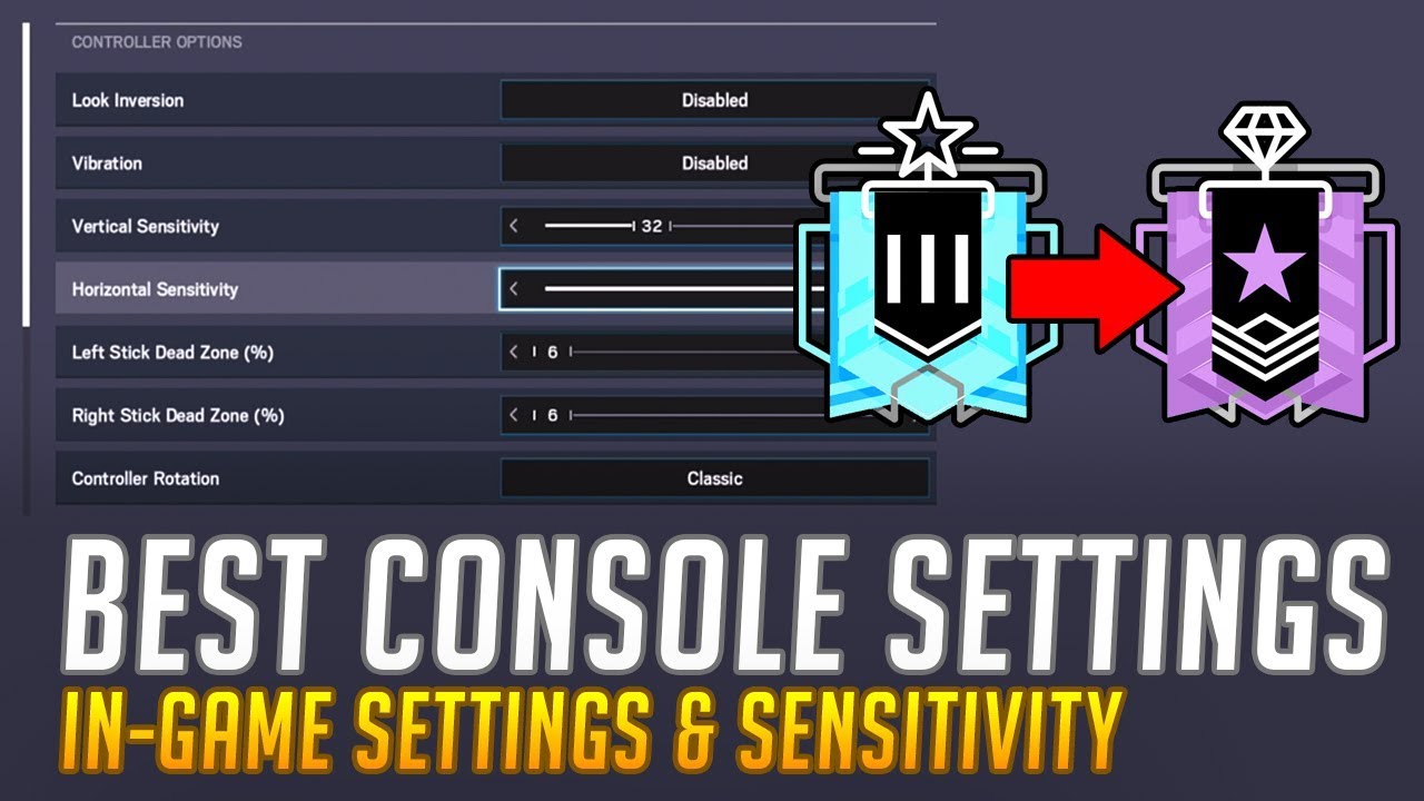The BEST Console Settings & Sensitivity Rainbow Six Siege Xbox