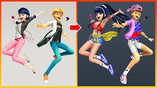 Miraculous Ladybug And Adrien Transformation - Miraculous Characters Glow Up