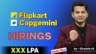 Flipkart & Capgemini Hiring Freshers | SDE-1, Software Engineer Jobs 2025 | Apply Now! 🔥 screenshot 1