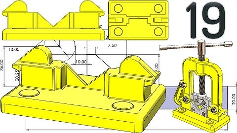 19-Project 47| Clamp-Sided Pipe Vise | SolidWorks Tutorial: raw casted base