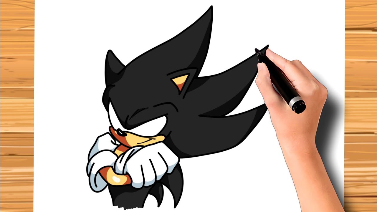 Como DESENHAR o SHADOW do SONIC 2 - Cómo DIBUJAR a SHADOW de SONIC 2 -  DRAWING SHADOW SONIC 2 