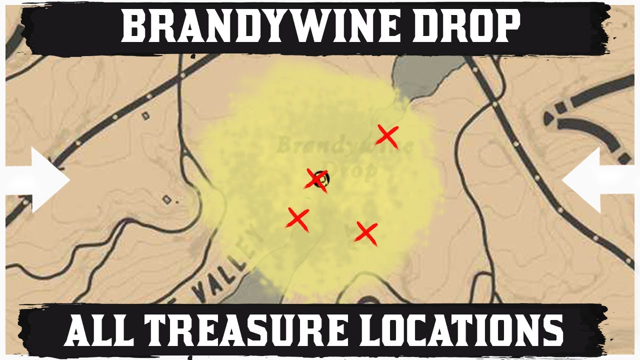 RED DEAD ONLINE - TESOURO DO PENHASCO BRANDYWINE !! (Mapa do Penhasco  Brandywine) 