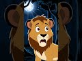 Jungle ka raja sher itna darr gaya ki bhaagne laga.#cartoon #video #animation #short #ai #generated.