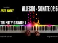 Capture de la vidéo Allegro (1St Movement From Sonate Op. 6) - Trinity Piano Grade 7 | Anton Eberl |