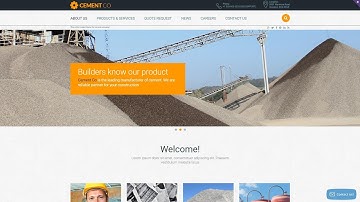 Cement Responsive Website Template by WT - 57896