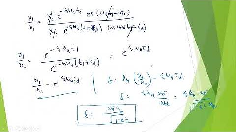 Logarithmic Decrement | SDOF Damped Vibrations