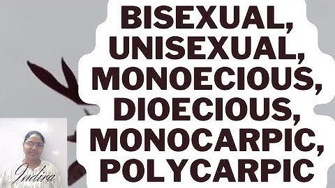 Bisexual,Unisexual,Monoecious, Dioecious, Monocarpic, Polycarpic