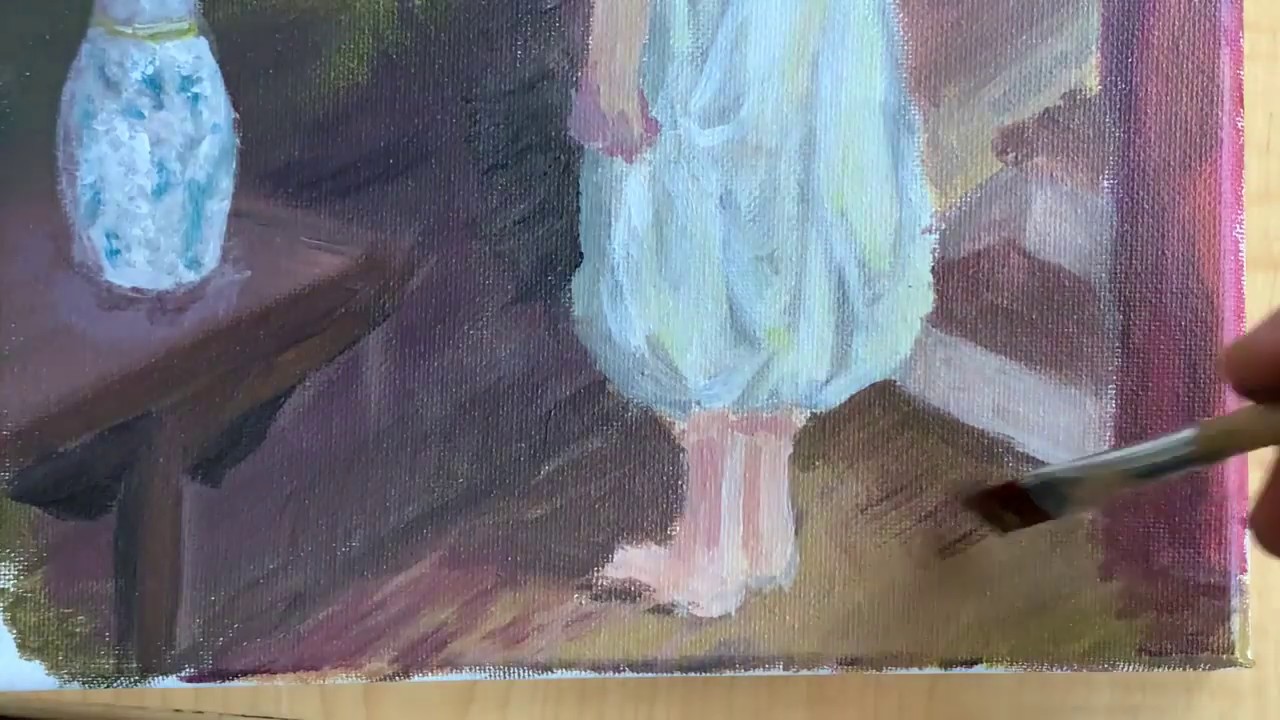 Painting for the first time in A While for a school project - YouTube