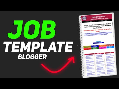 Best Blogger Template For Job Website | Job site Blogger Template Free Download