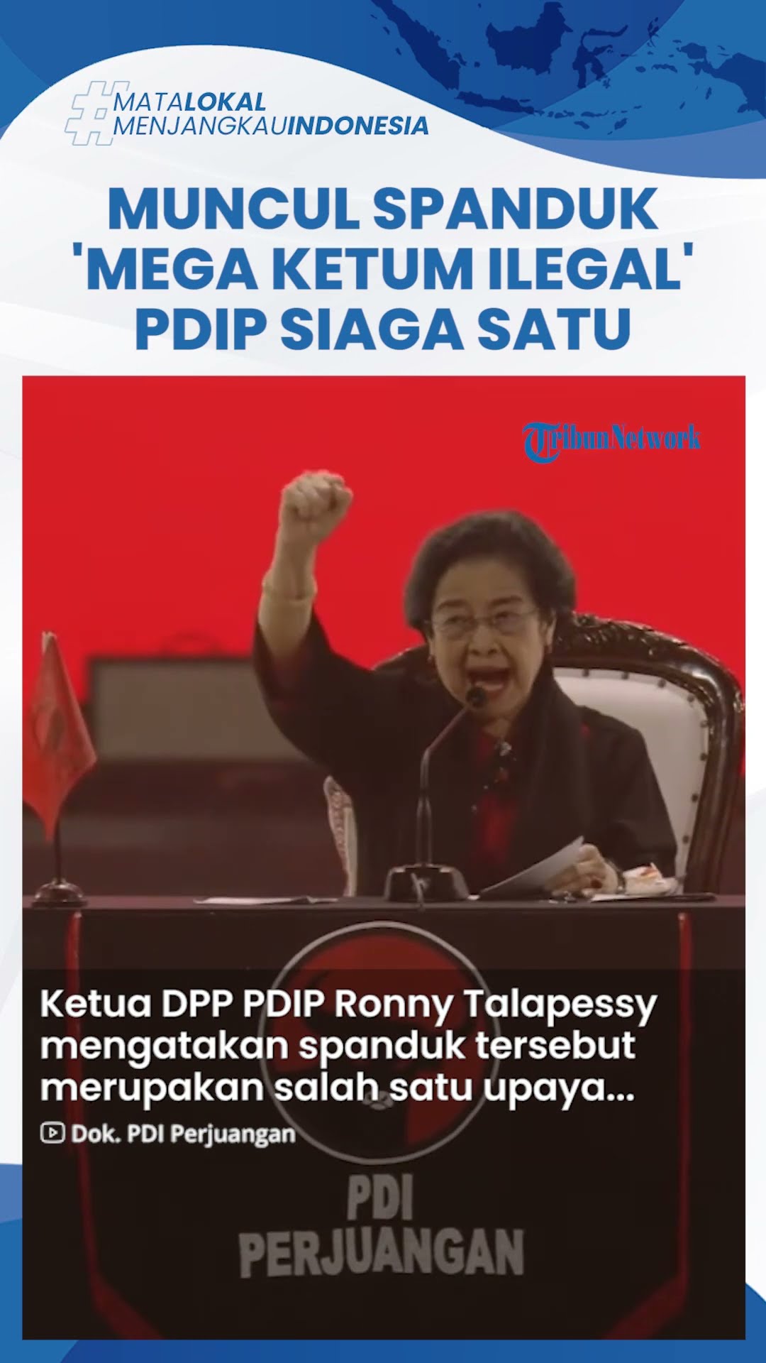PDIP Panas Ancang-Ancang Siaga 1, Spanduk 'Megawati Ketum Ilegal' Marak seusai Trah Jokowi Dipecat