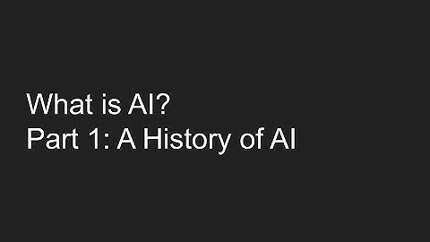 EE L12.1: A History of AI
