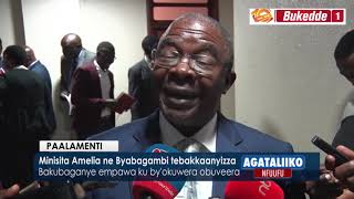 Minisita Ameria Ne Byabagambi Tebakkaanyizza