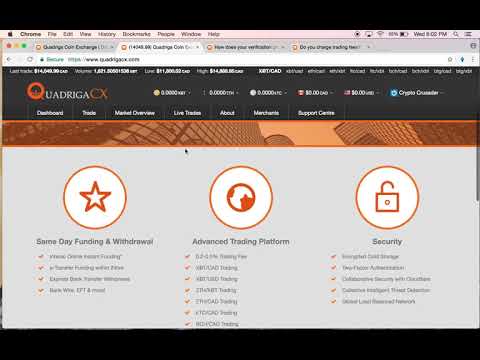 Quadriga CX - Canadian Bitcoin Exchange Tutorial