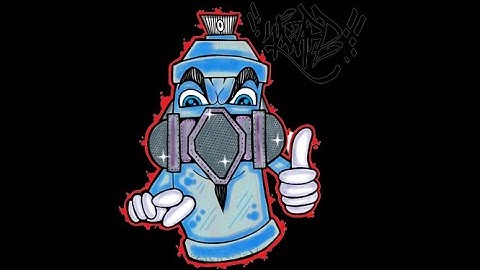 New Spray Can character by WIZARD speed drawing