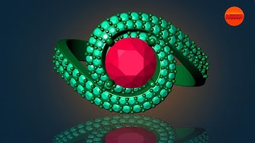 How to create 3D gemvision jewelry design matrix8 || Design Channel