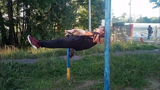 Antitabla en H (Gimbarr, Figuras, Front Lever in Street Workout)