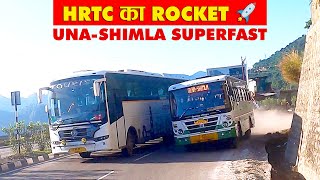 HIGH-SPEED & CRAZY driving  in HRTC’s Superfast bus - UNA TO SHIMLA | HRTC Una | Himbus