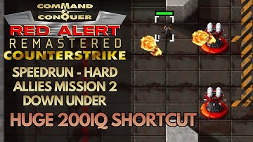 Red Alert Remastered Counterstrike - Allies Mission 2 - Speedrun (Hard) - Down Under
