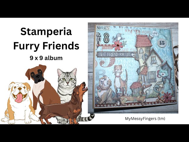 Stamperia's Furry Friends - 9 x 9 album - Making the album look