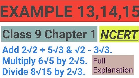 Example 13, 14, 15 Chapter 1 Number System | NCERT Maths Class 9
