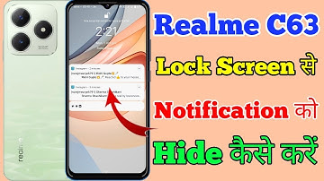 Realme C63 Lock Screen Par Notification Ko Hide Kaise Kare // How To Hide Notification In Realme C63