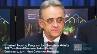 Interim Housing Program for Homeless Adults RFP News Conference Highlights - 12.2.14