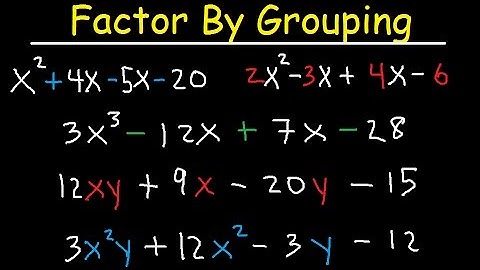 Factoring By Grouping