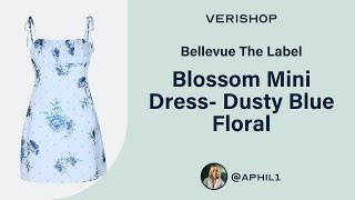 Bellevue The Label Blossom Mini Dress- Dusty Blue Floral Review