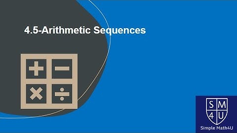 4.5-Arithmetic Sequences