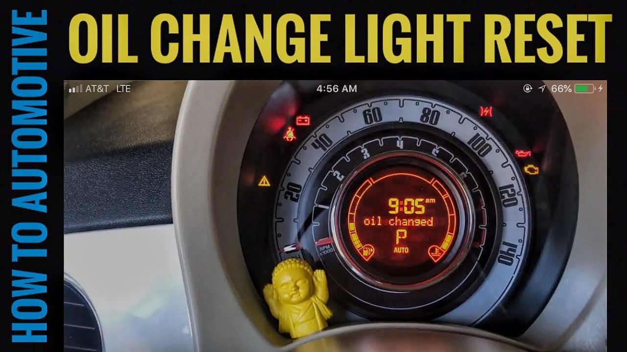 How to the Oil Change Maintenance Light on a Fiat 500 - YouTube