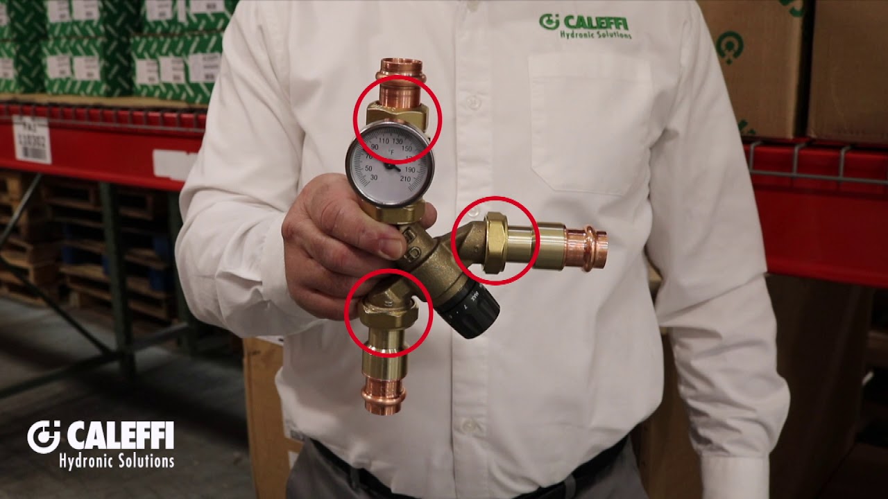 AngleMix™, Angled thermostatic mixing valve (sweat) | Caleffi S.p.a.