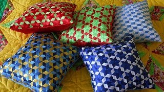 Плетение из лент для декоративной подушки Плетение из лент для декоративной подушки