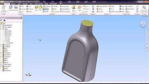Autodesk Inventor Tutorial-Creating Bottle Part 1