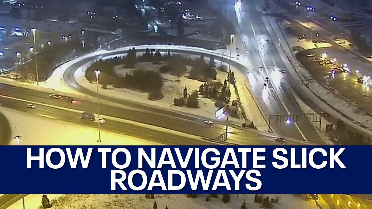 How to navigate slick spots on Chicago roads after winter storm - YouTube