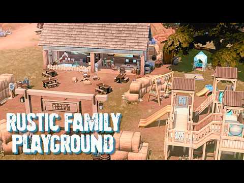Chestnut Ridge RUSTIC PARK & PLAYGROUND 🐎🏹 the sims 4: speed build