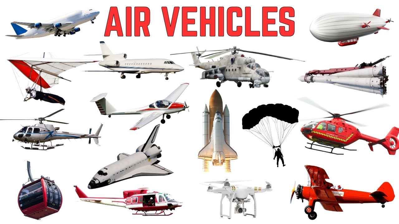 Air Vehicles for Kids | Planes, Helicopters & More | Air Transport Learning