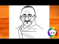 How to draw Mahatma Gandhi from number 2 || Step by step