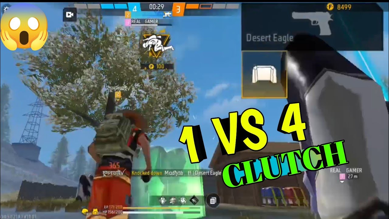The Most Insane 1v4 Clutch in Free Fire History! - YouTube